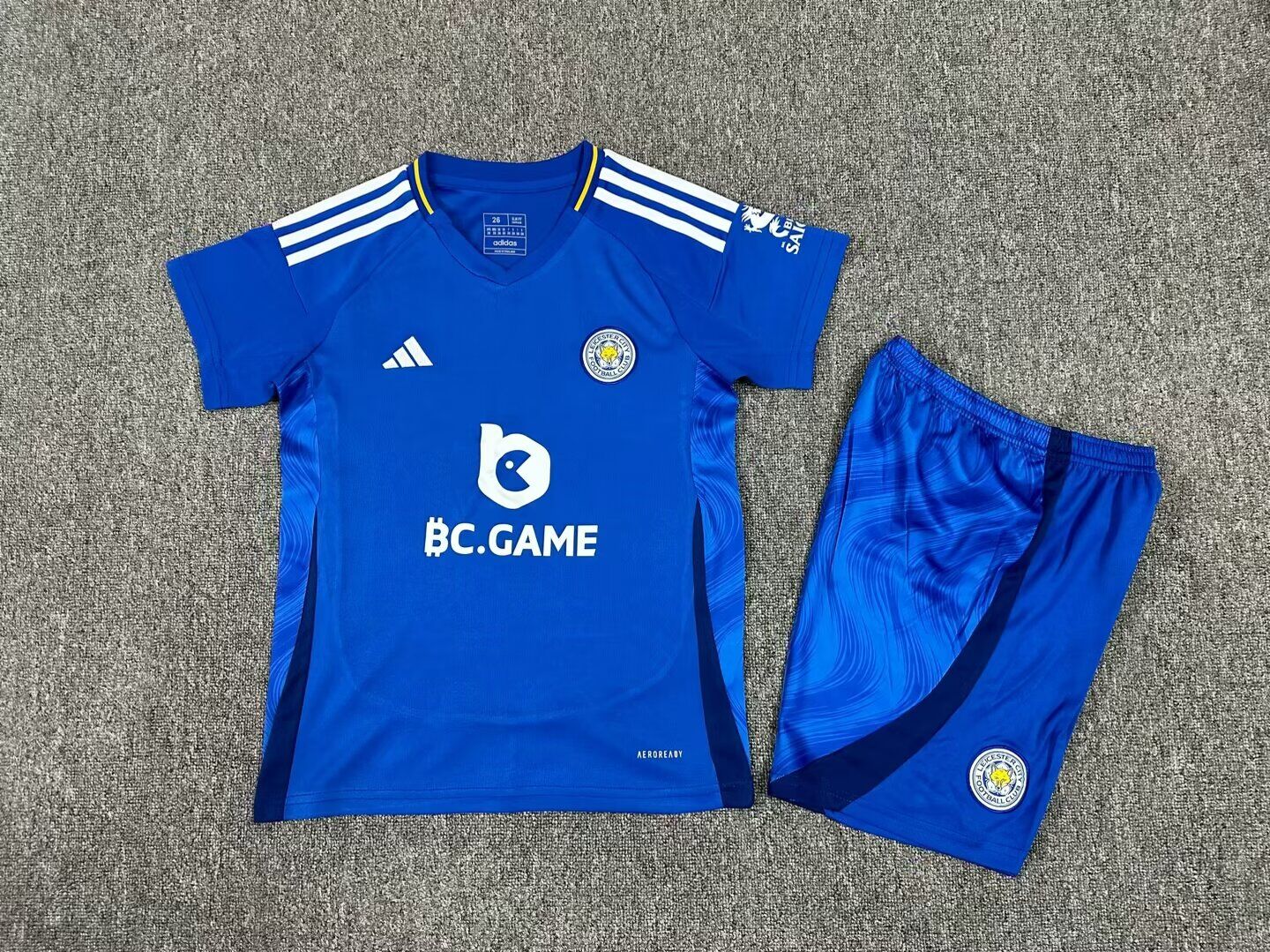 Kids-Leicester City 24/25 Home Soccer Jersey